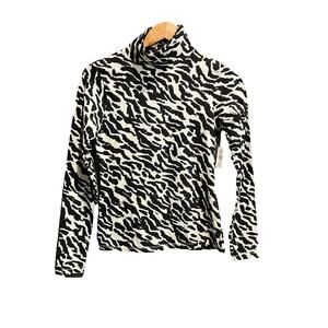 Maeve Anthropologie Zebra Print Turtleneck Long Sleeve Women's Top‎ Size XS